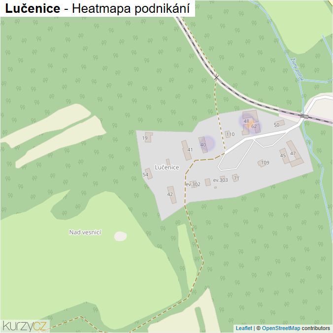 Mapa Lučenice - Firmy v části obce.