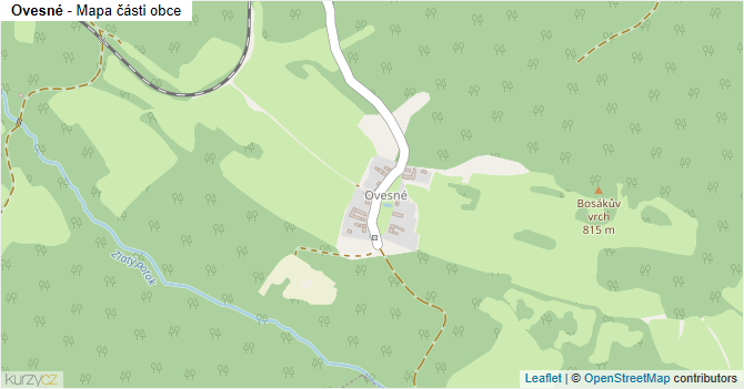 Ovesné - mapa části obce