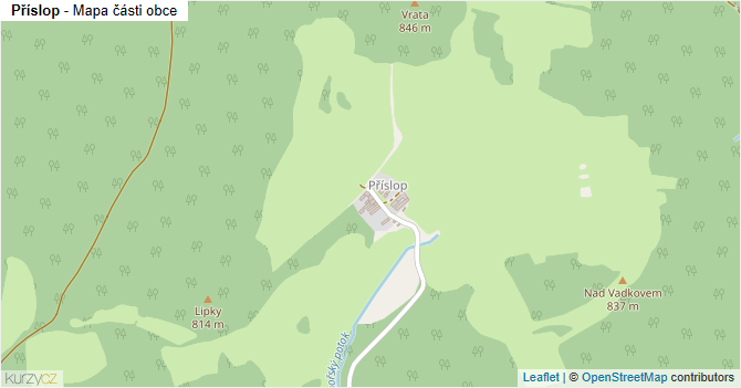 Příslop - mapa části obce