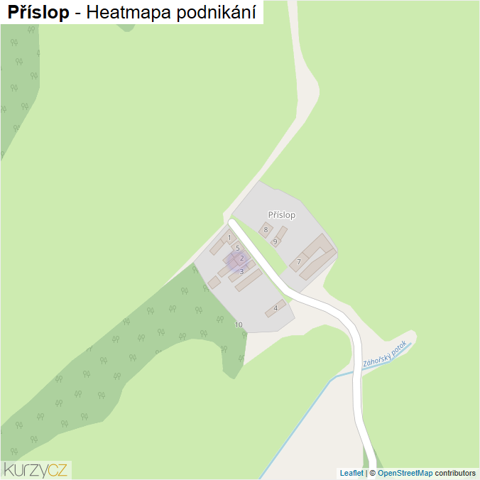 Mapa Příslop - Firmy v části obce.