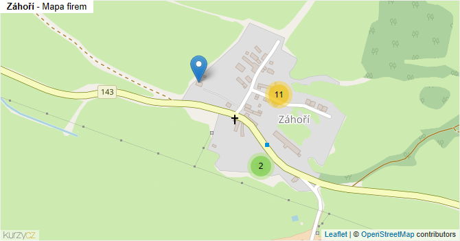 Záhoří - mapa firem