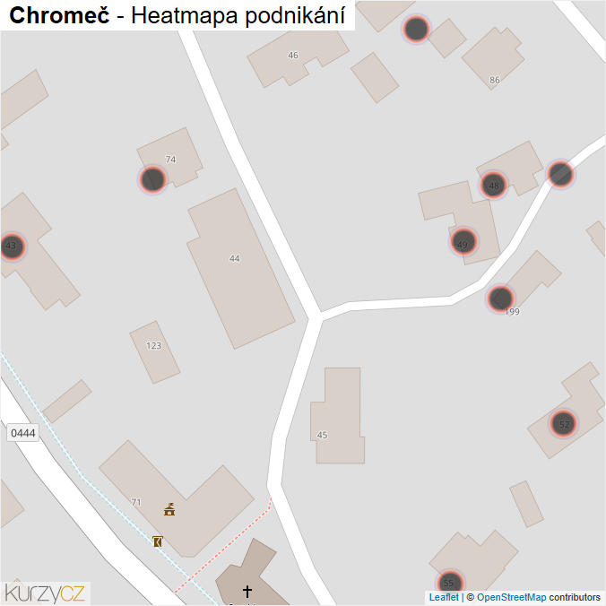 Mapa Chromeč - Firmy v obci.