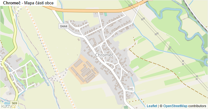 Chromeč - mapa části obce