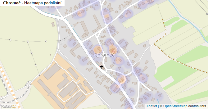 Chromeč - mapa podnikání