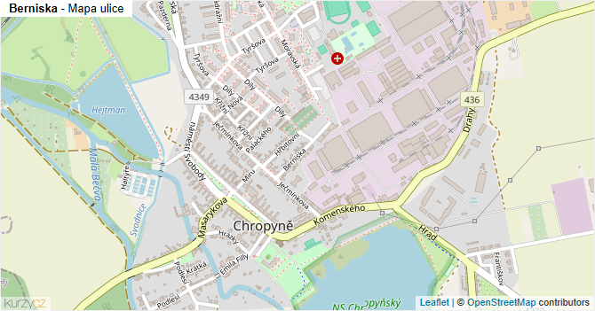 Berniska - mapa ulice