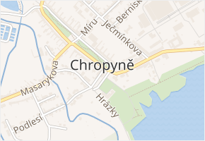 Bezejmenná v obci Chropyně - mapa ulice