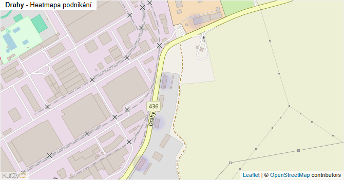 Drahy - mapa podnikání