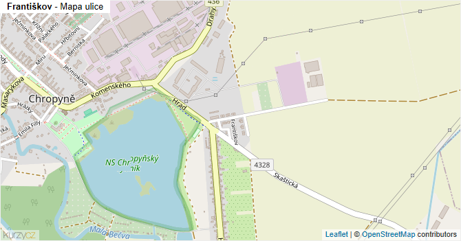 Františkov - mapa ulice