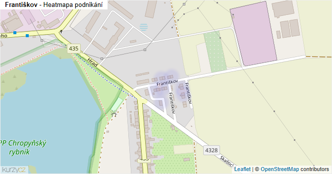 Františkov - mapa podnikání