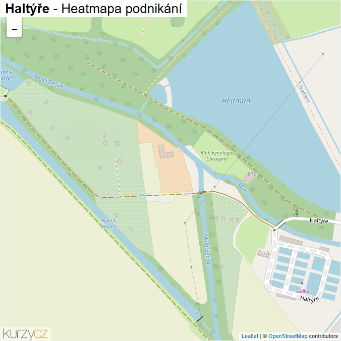 Mapa Haltýře - Firmy v ulici.