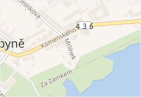 Mrlínek v obci Chropyně - mapa ulice