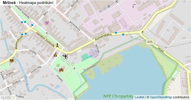 Mrlínek - mapa podnikání