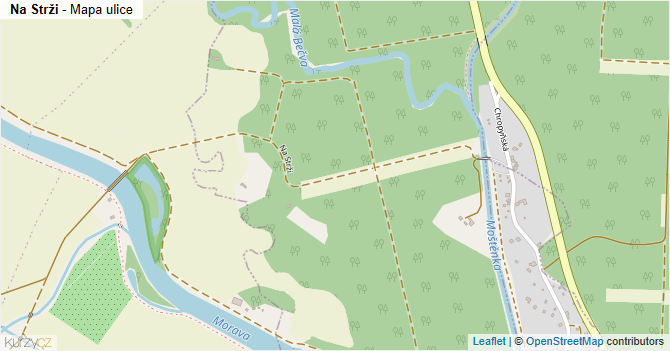 Na Strži - mapa ulice