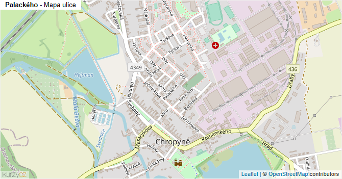 Palackého - mapa ulice