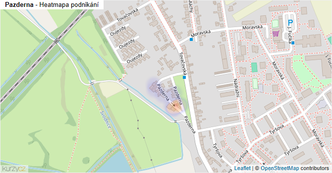 Pazderna - mapa podnikání