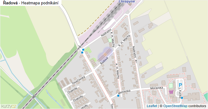 Řadová - mapa podnikání