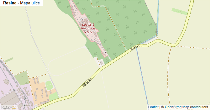 Rasina - mapa ulice