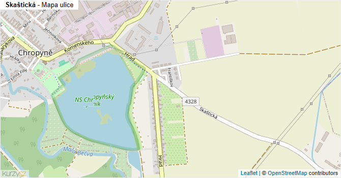Skaštická - mapa ulice