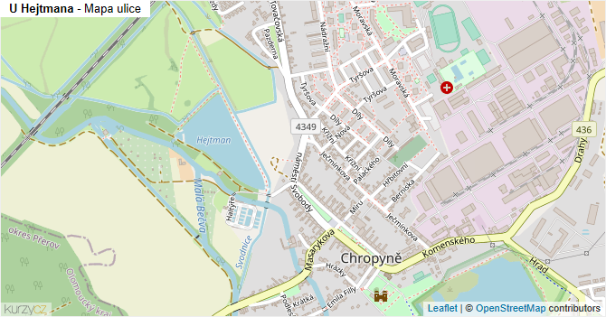 U Hejtmana - mapa ulice