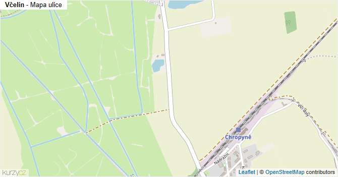 Včelín - mapa ulice