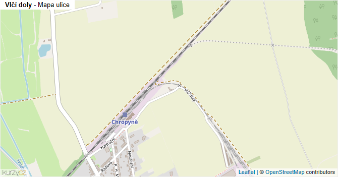 Vlčí doly - mapa ulice