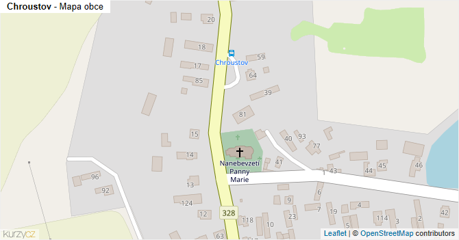 Chroustov - mapa obce
