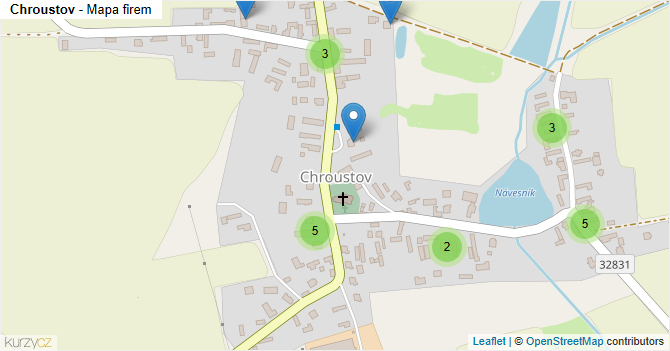 Chroustov - mapa firem