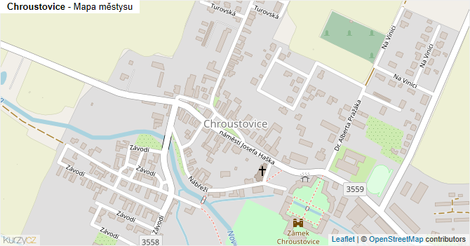 Chroustovice - mapa městysu