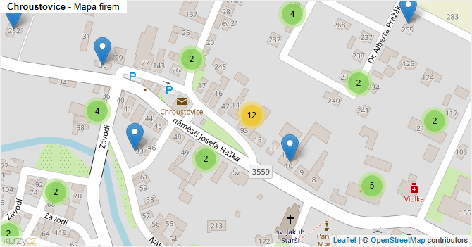 Chroustovice - mapa firem