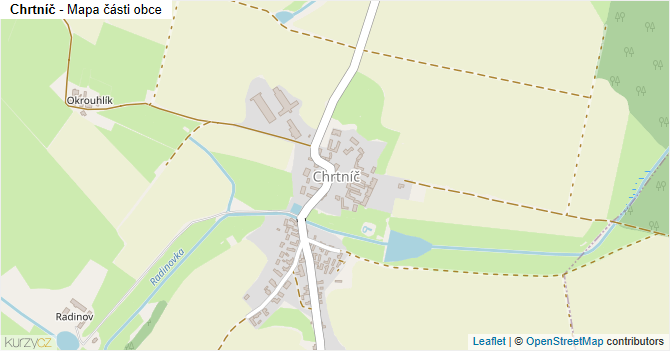 Chrtníč - mapa části obce