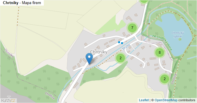 Chrtníky - mapa firem