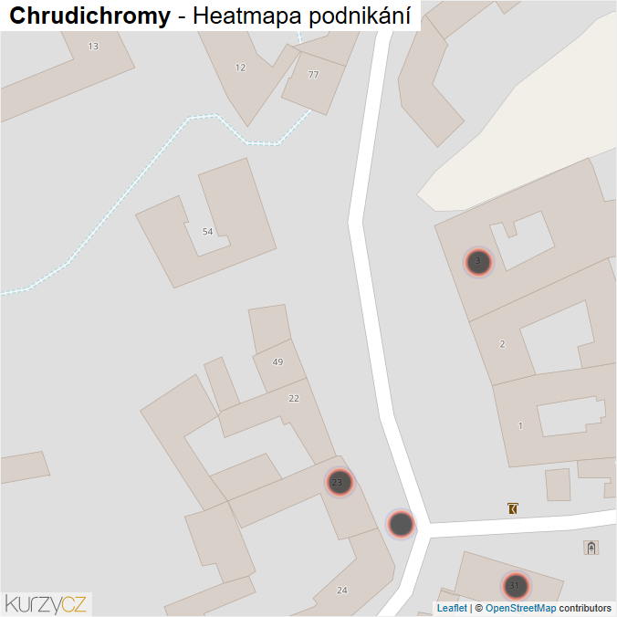 Mapa Chrudichromy - Firmy v obci.