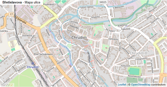 Břetislavova - mapa ulice