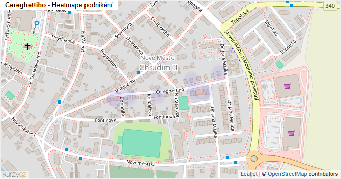 Cereghettiho - mapa podnikání