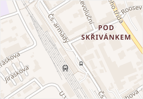 Čs. armády v obci Chrudim - mapa ulice