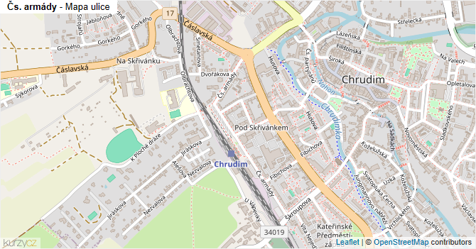 Čs. armády - mapa ulice