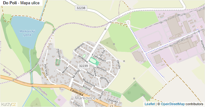 Do Polí - mapa ulice