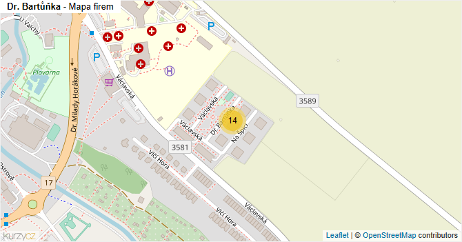 Dr. Bartůňka - mapa firem