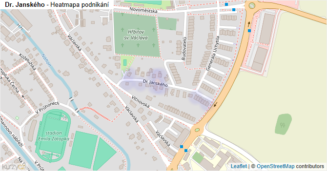 Dr. Janského - mapa podnikání