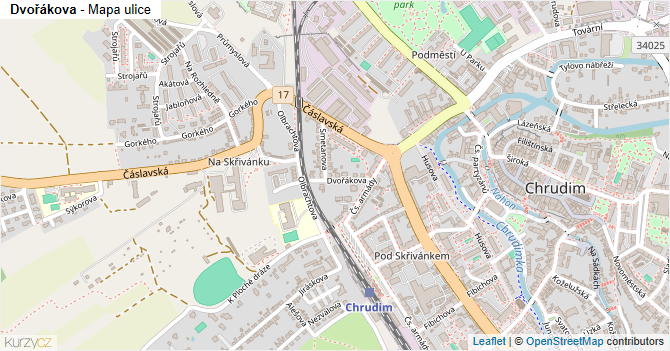 Dvořákova - mapa ulice