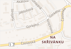 Gorkého v obci Chrudim - mapa ulice