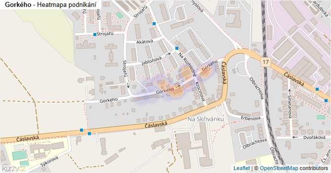 Gorkého - mapa podnikání