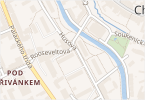 Husova v obci Chrudim - mapa ulice