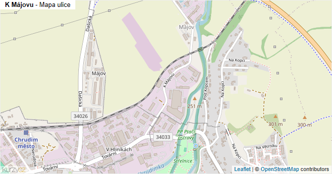 K Májovu - mapa ulice