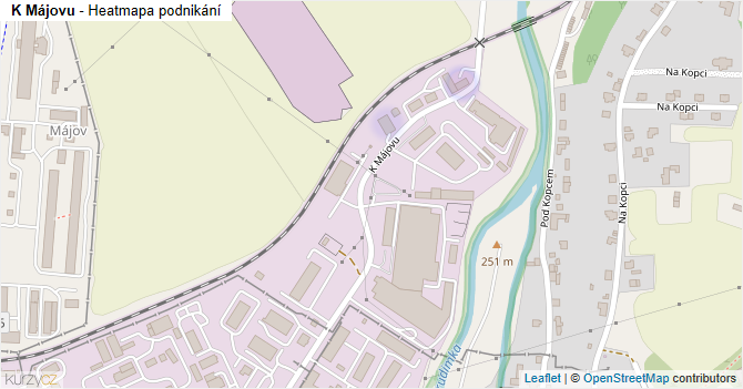 K Májovu - mapa podnikání