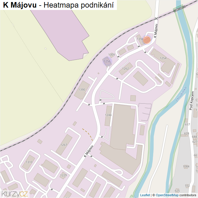 Mapa K Májovu - Firmy v ulici.