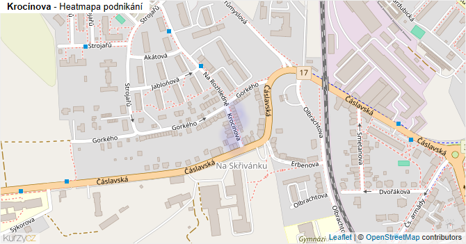 Krocínova - mapa podnikání