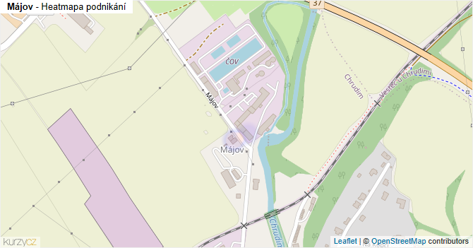 Májov - mapa podnikání