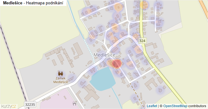 Medlešice - mapa podnikání
