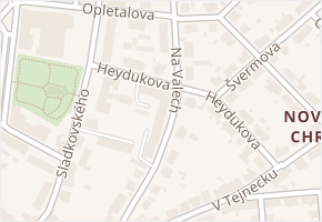 Na Valech v obci Chrudim - mapa ulice